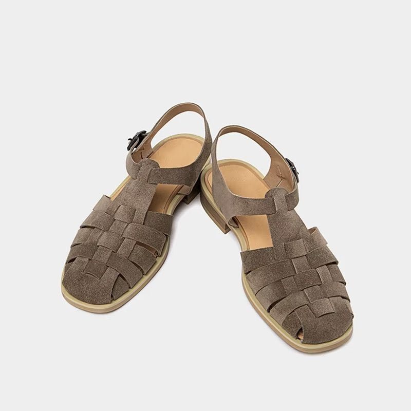 Fritidssko Herre Roman Peep Toe Sandaler - Grå