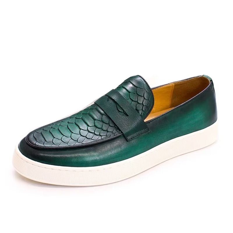 Fritidssko Herre Slip-on - Grønn