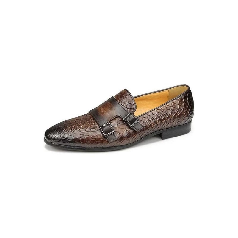 Herre Fritidssko Croc-mønster Elegante Slip On Loafers