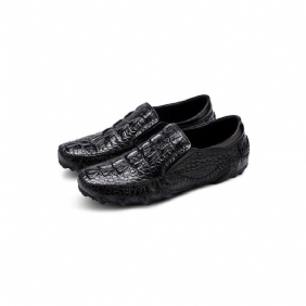 Herre Fritidssko Luksus Alligator Texture Slip On Oxford Sko