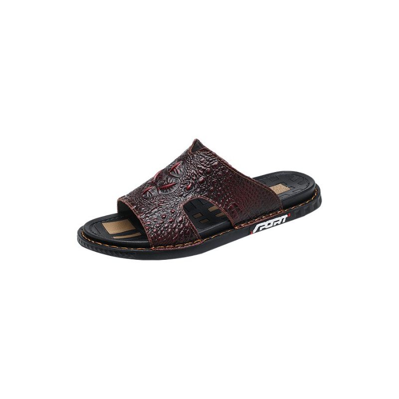 Herre Fritidssko Luxecroco Summer Chic Slip On Slides - Rød