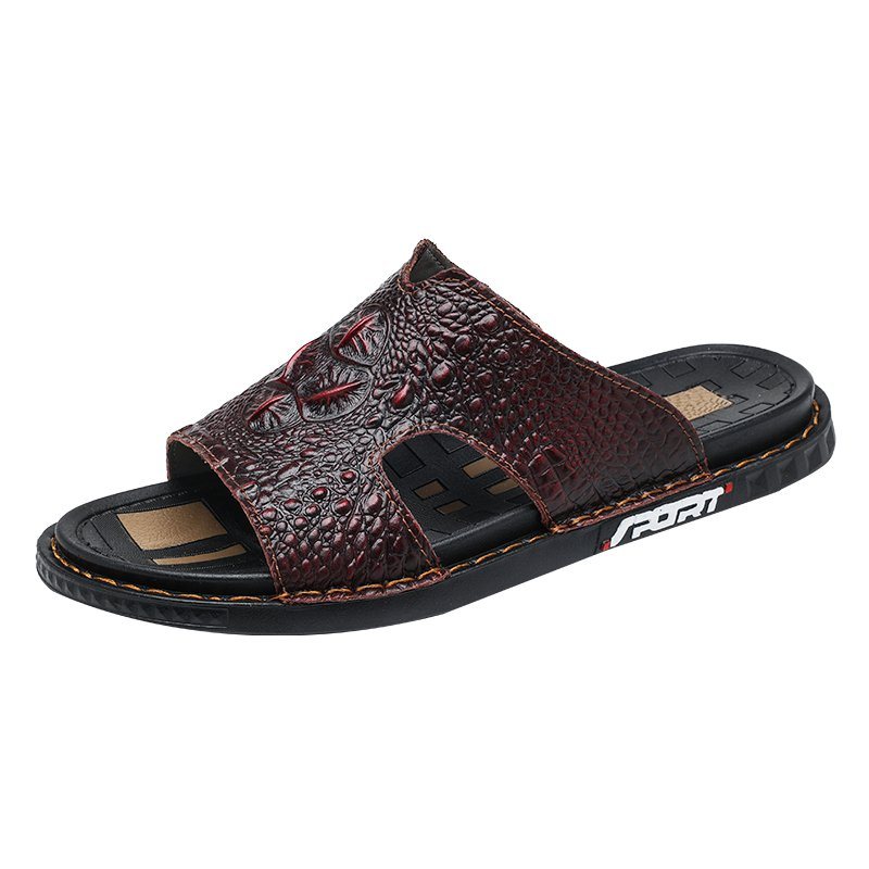 Herre Fritidssko Luxecroco Summer Chic Slip On Slides - Rød