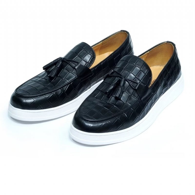 Herre Fritidssko Modish Slip-ons - Svart