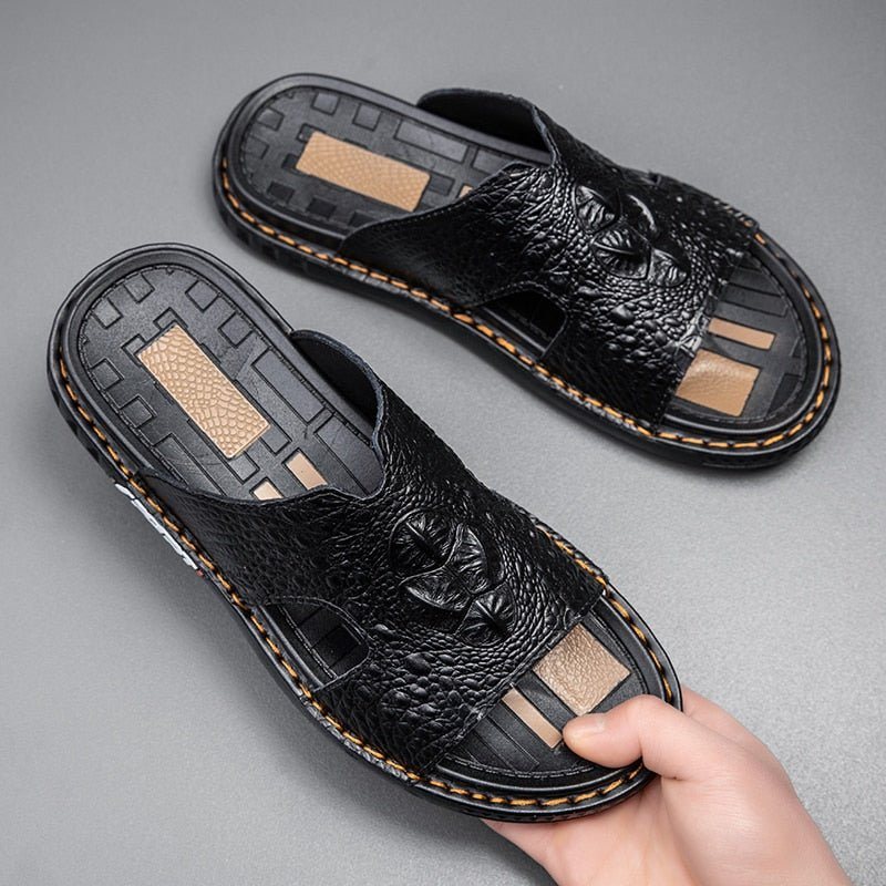 Herre Fritidssko Sommer Chic Slip-on Slides - Svart