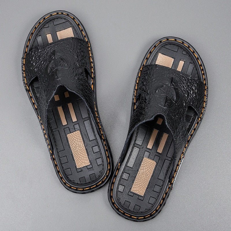 Herre Fritidssko Sommer Chic Slip-on Slides - Svart