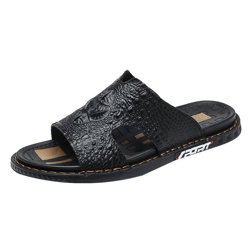 Herre Fritidssko Sommer Chic Slip-on Slides - Svart