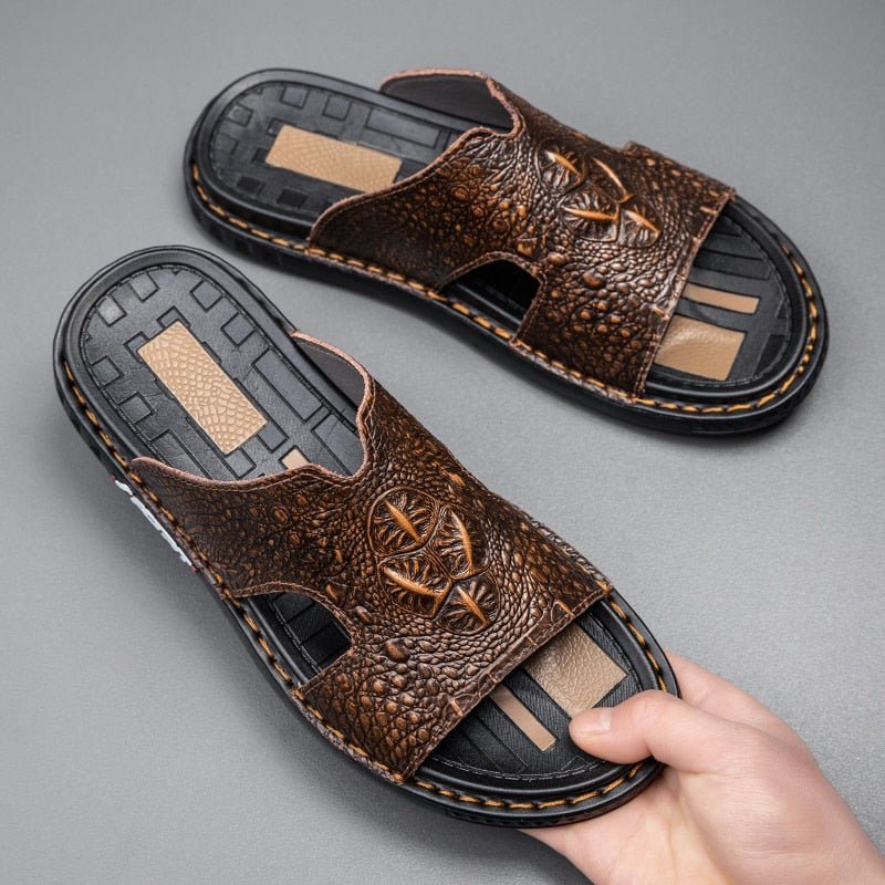 Herre Fritidssko Sommer Chic Slip-on Slides - Kaffe