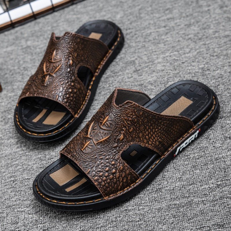 Herre Fritidssko Sommer Chic Slip-on Slides - Kaffe