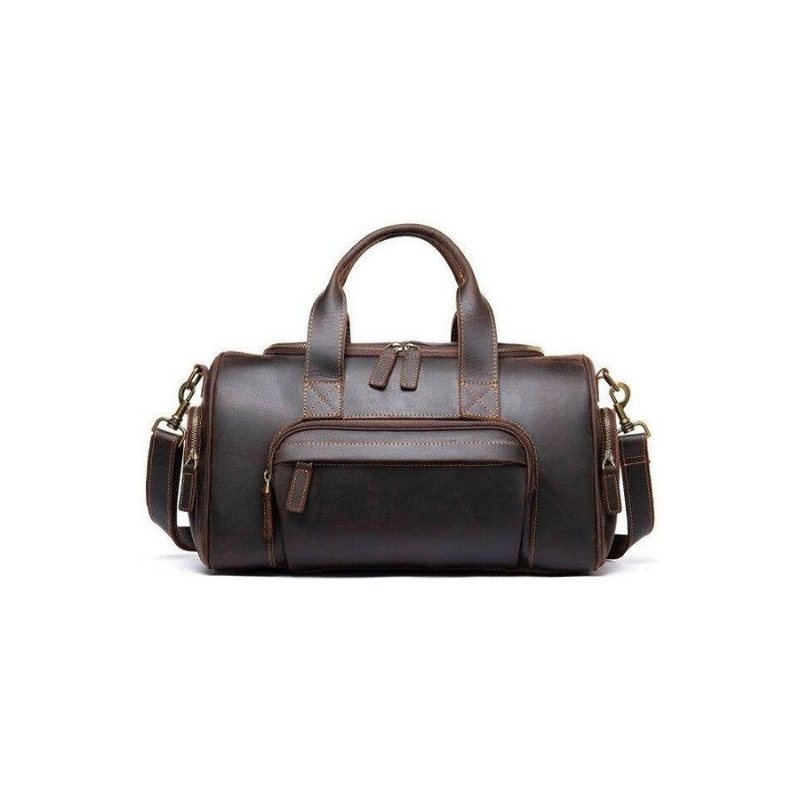 Herre Kofferter Luxury Leather Travel Briefcase Bag - Kaffe 2