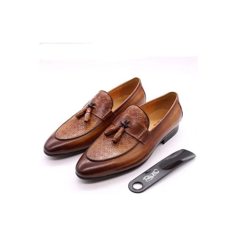 Herre Loafers Eksotiske Slip On - Kaffe