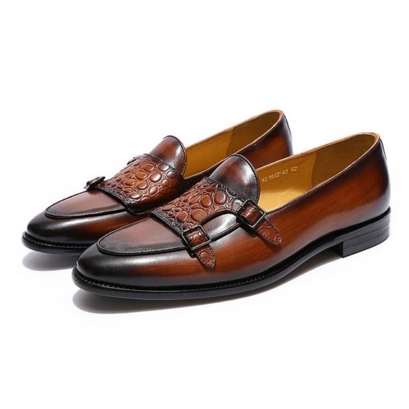 Herre Loafers Eksotiske Slip-on - Kaffe