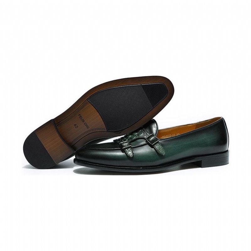 Herre Loafers Eksotiske Slip-on - Sort