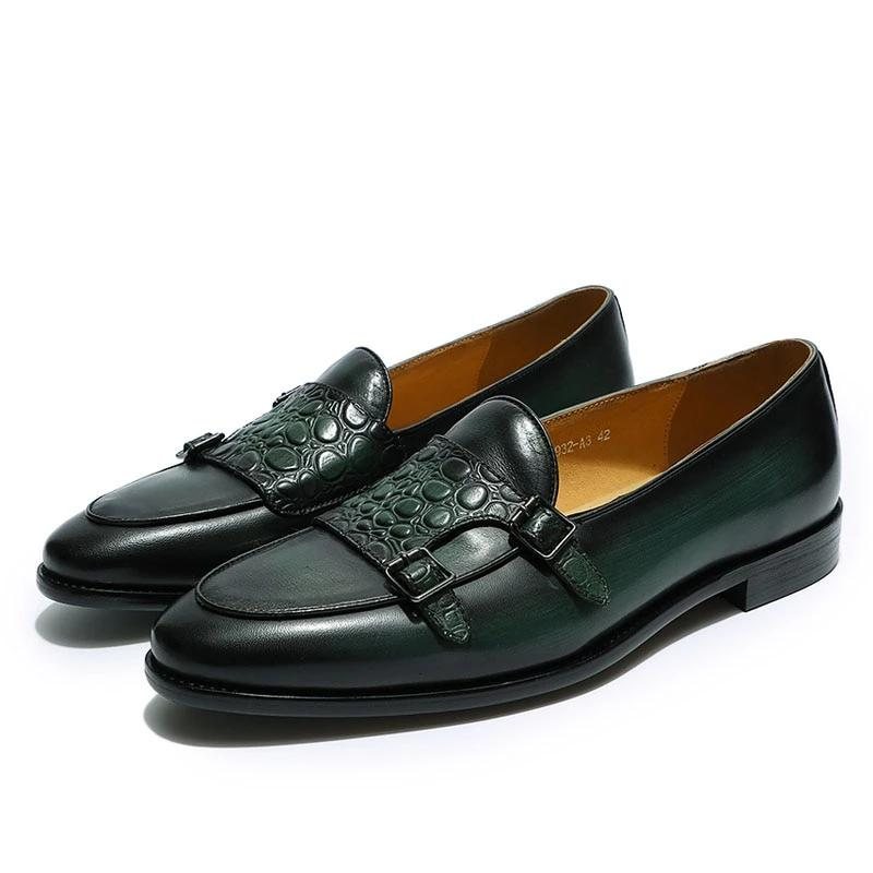 Herre Loafers Eksotiske Slip-on - Sort