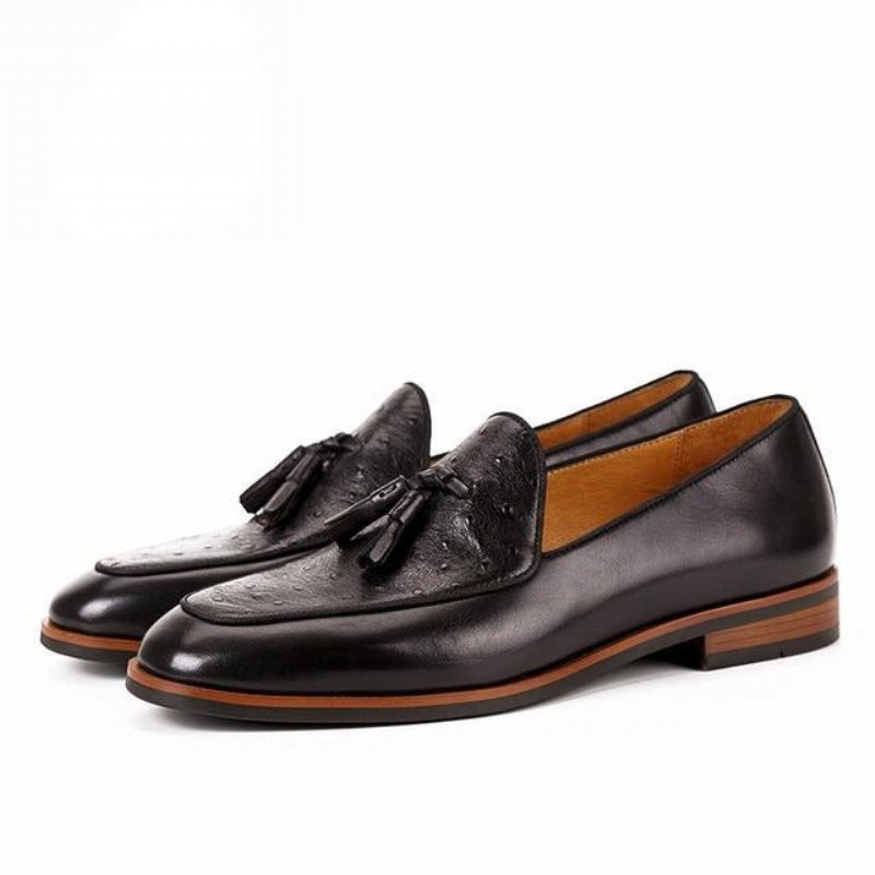 Herre Loafers Eksotiske Slip-on - Svart