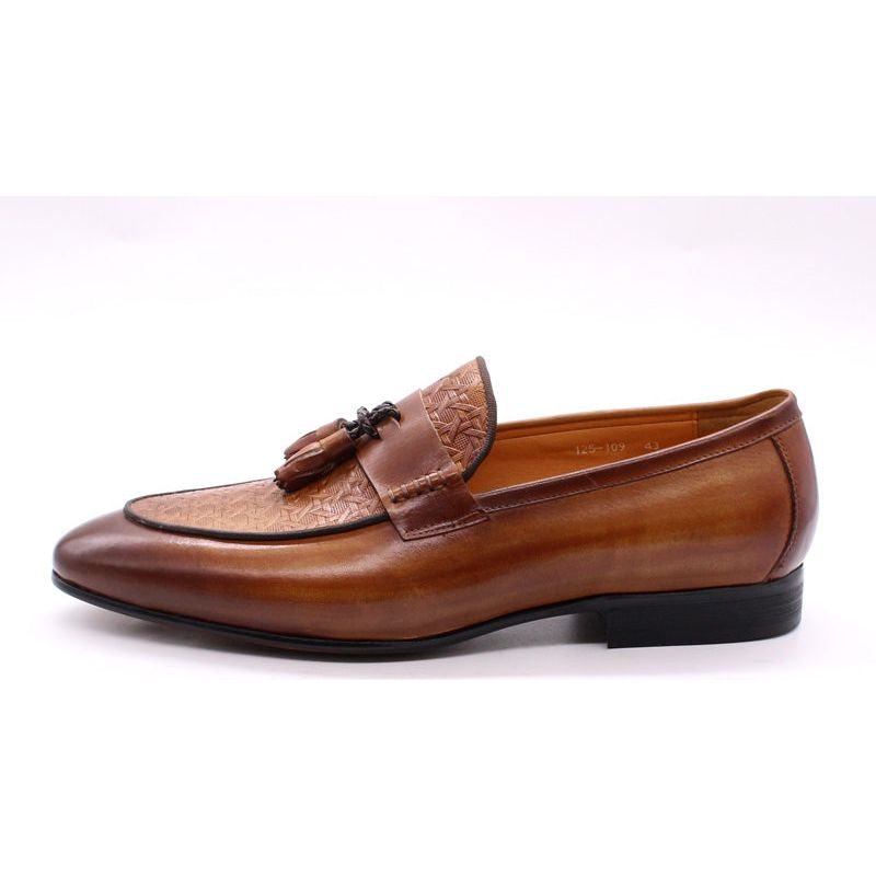 Herre Loafers Eksotiske Slip On - Kaffe