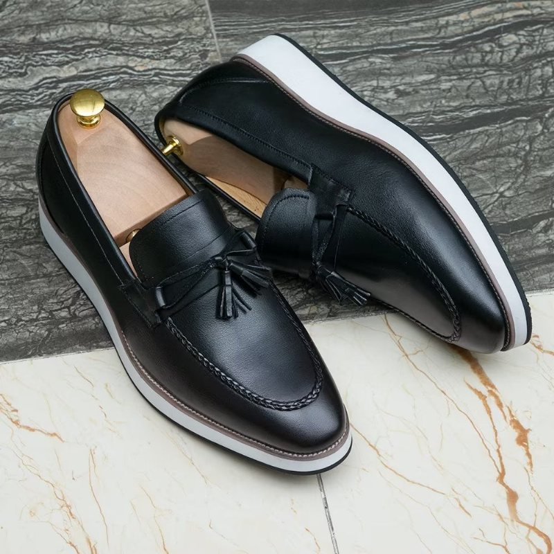 Herre Loafers Elegant Leather - Svart