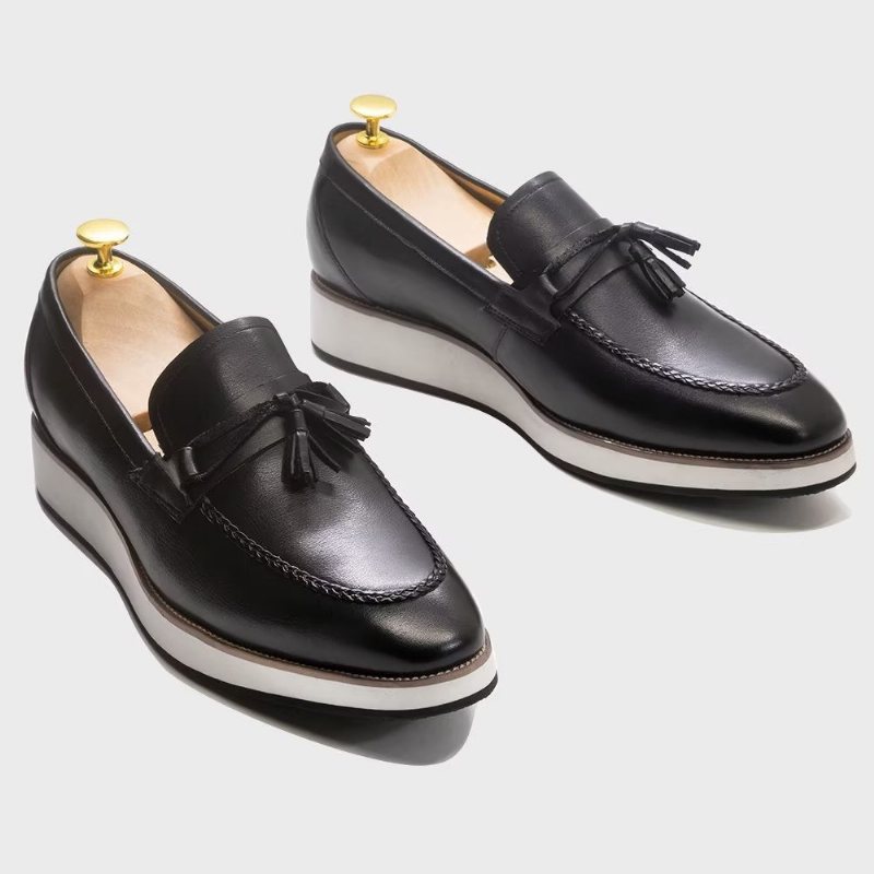 Herre Loafers Elegant Leather - Svart