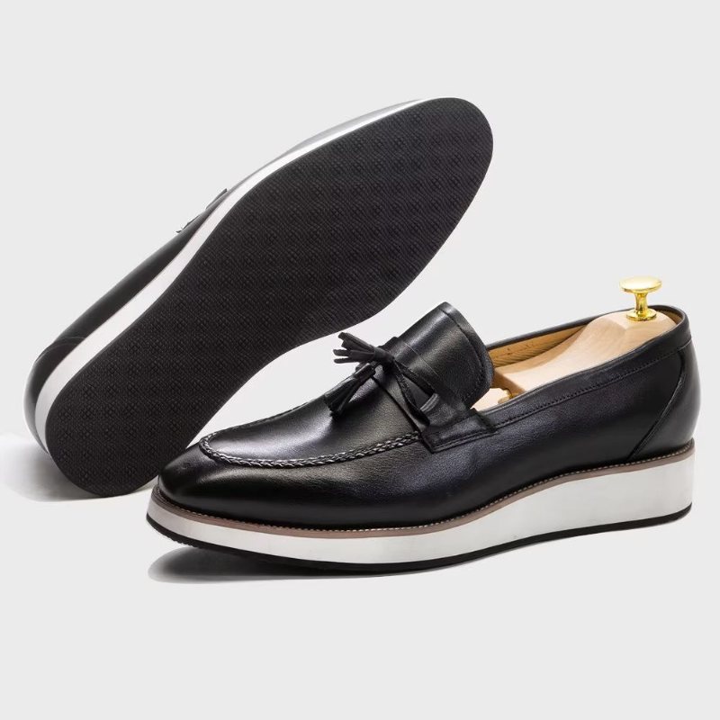 Herre Loafers Elegant Leather - Svart