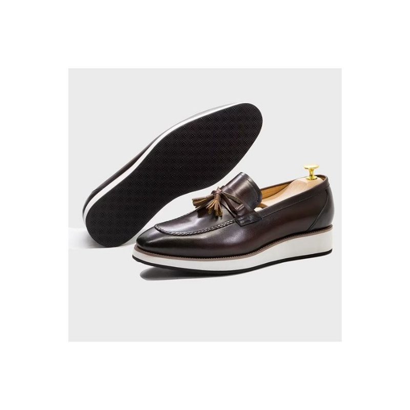 Herre Loafers Elegant Leather - Kaffe