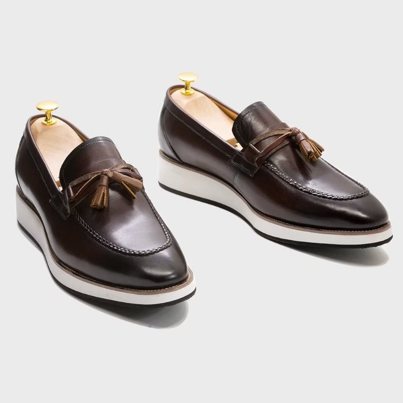 Herre Loafers Elegant Leather - Kaffe