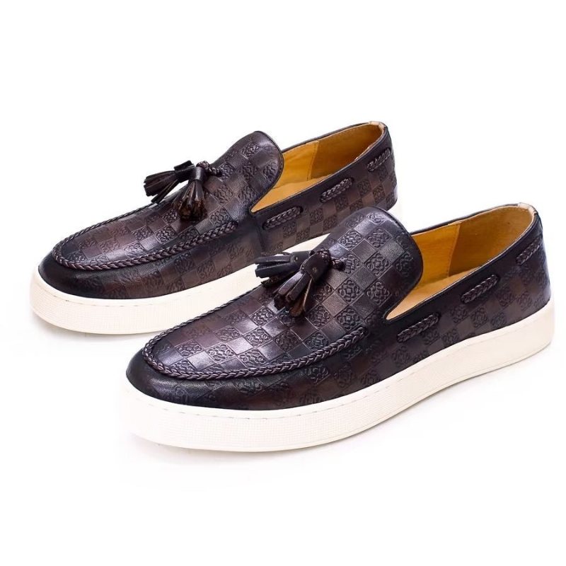 Herre Loafers Elegante Slip-on Sko - Kaffe