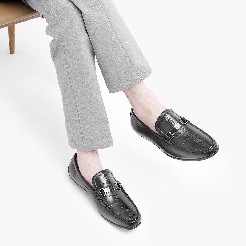 Herre Loafers Luksus Eksotiske Vanntett Slip-on - Svart