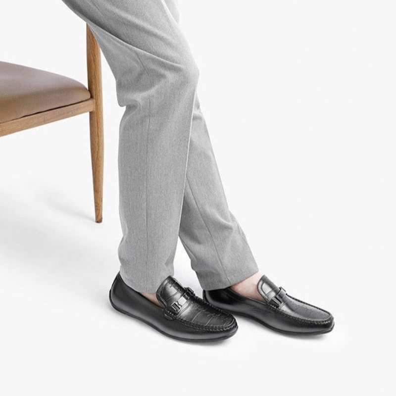 Herre Loafers Luksus Eksotiske Vanntett Slip-on - Svart