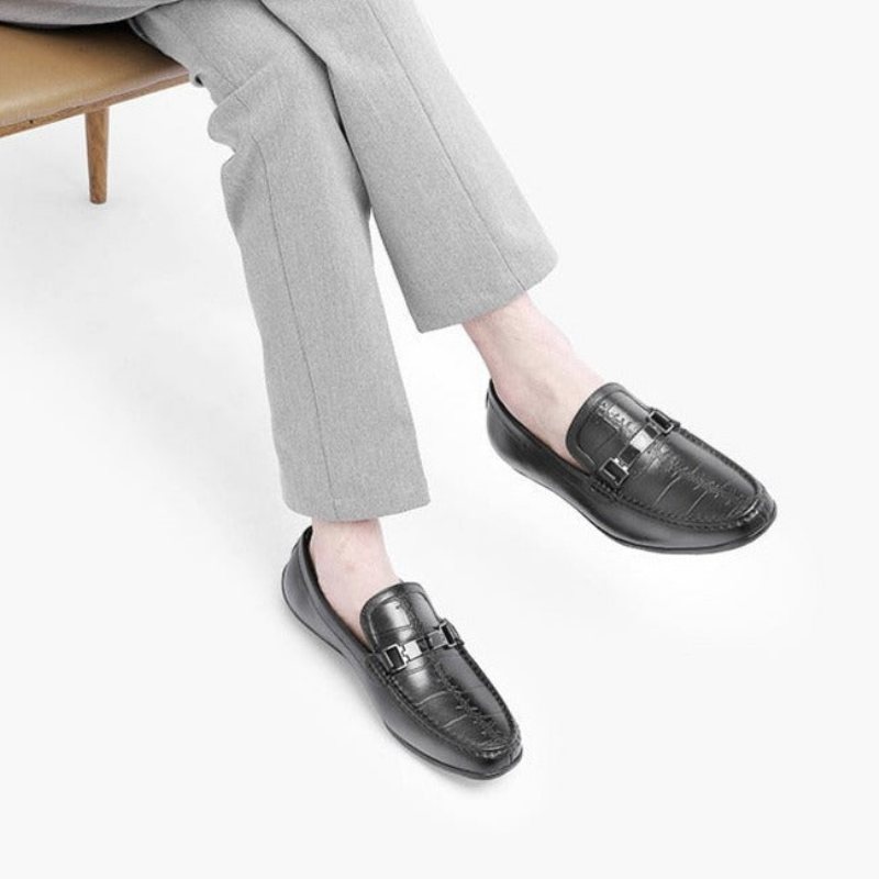 Herre Loafers Luksus Eksotiske Vanntett Slip-on - Svart