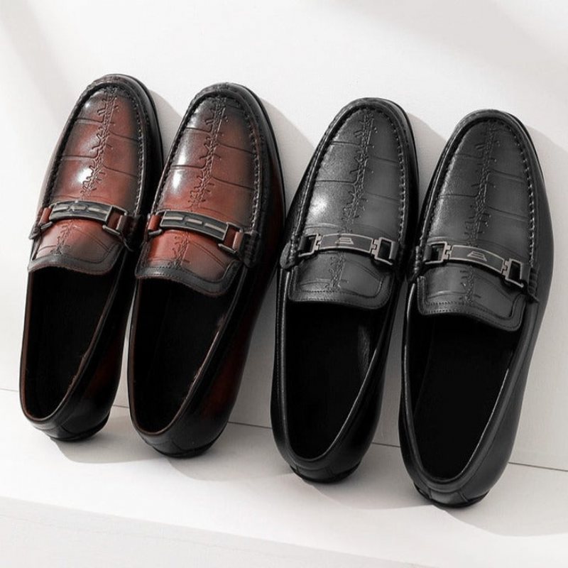 Herre Loafers Luksus Eksotiske Vanntett Slip-on - Svart