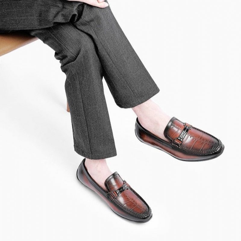 Herre Loafers Luksus Eksotiske Vanntett Slip-on - Rød