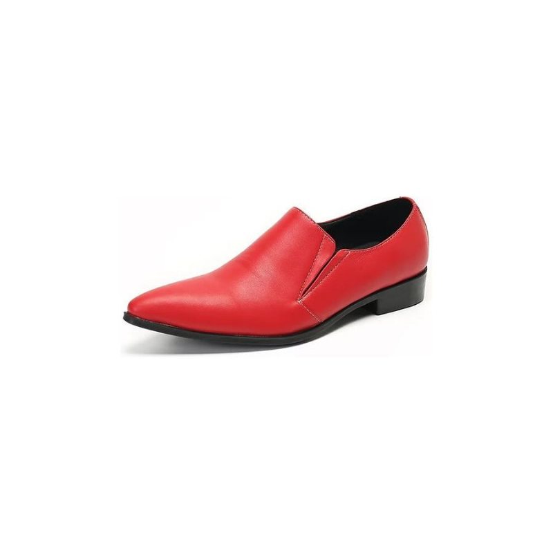 Herre Loafers Luksus Glatt Skinn Elegante Slip-on - Rød