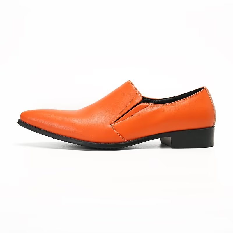 Herre Loafers Luksus Glatt Skinn Elegante Slip-on - Oransje