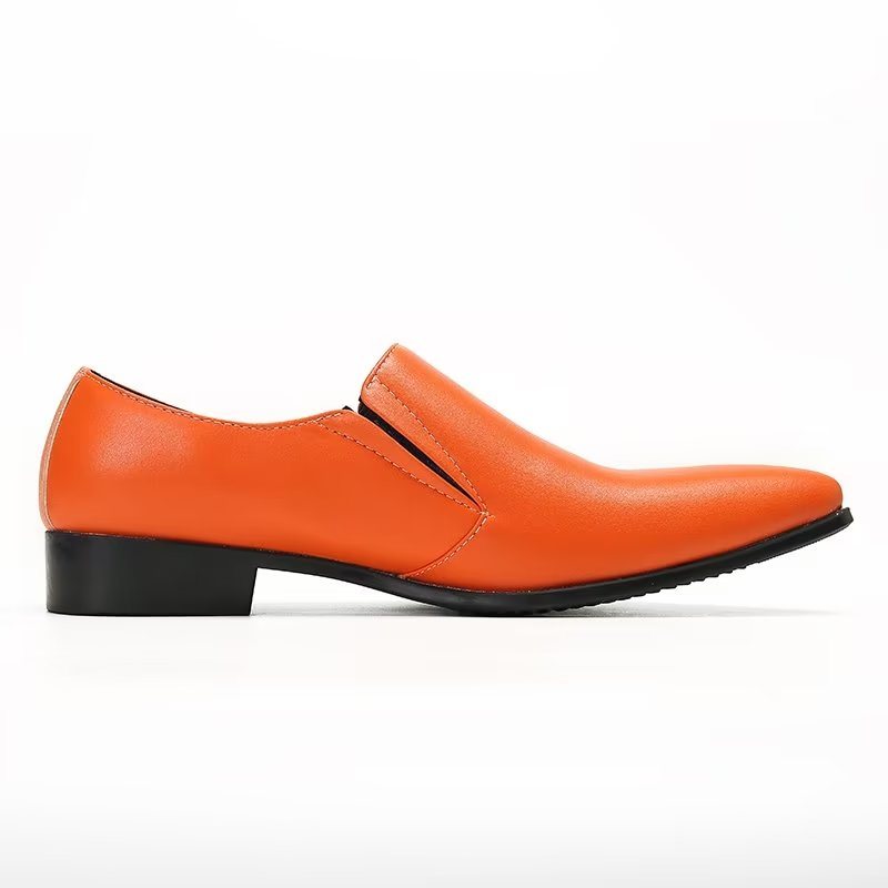 Herre Loafers Luksus Glatt Skinn Elegante Slip-on - Oransje