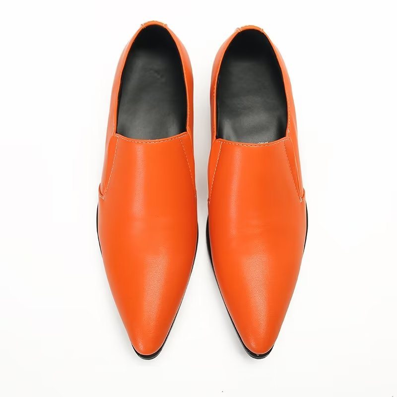 Herre Loafers Luksus Glatt Skinn Elegante Slip-on - Oransje