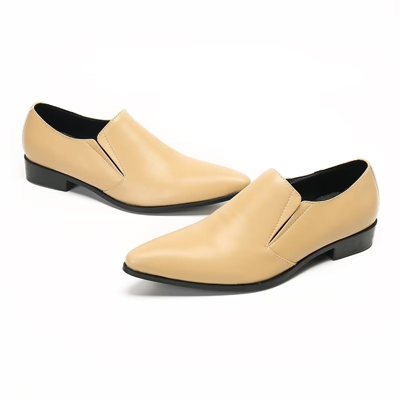 Herre Loafers Luksus Glatt Skinn Elegante Slip-on - Beige