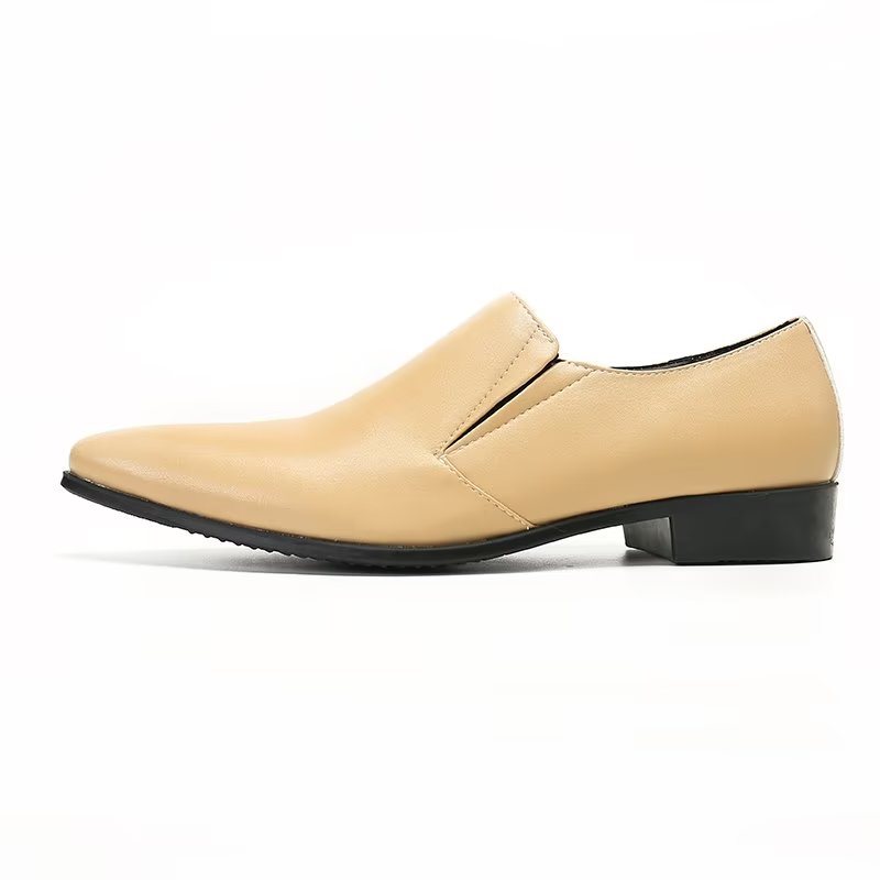 Herre Loafers Luksus Glatt Skinn Elegante Slip-on - Beige