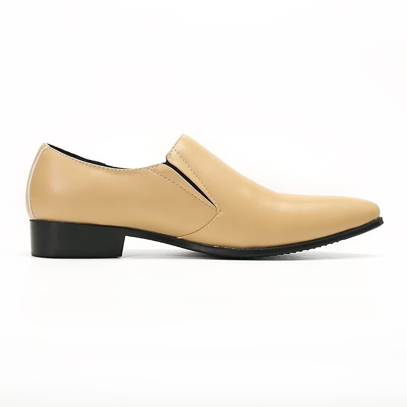 Herre Loafers Luksus Glatt Skinn Elegante Slip-on - Beige