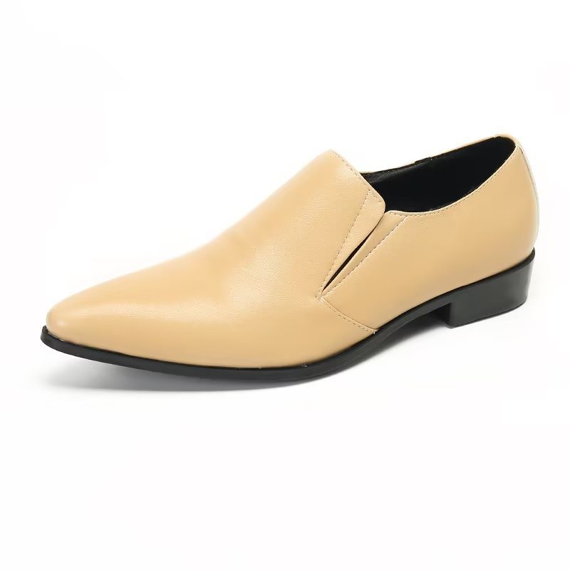 Herre Loafers Luksus Glatt Skinn Elegante Slip-on - Beige