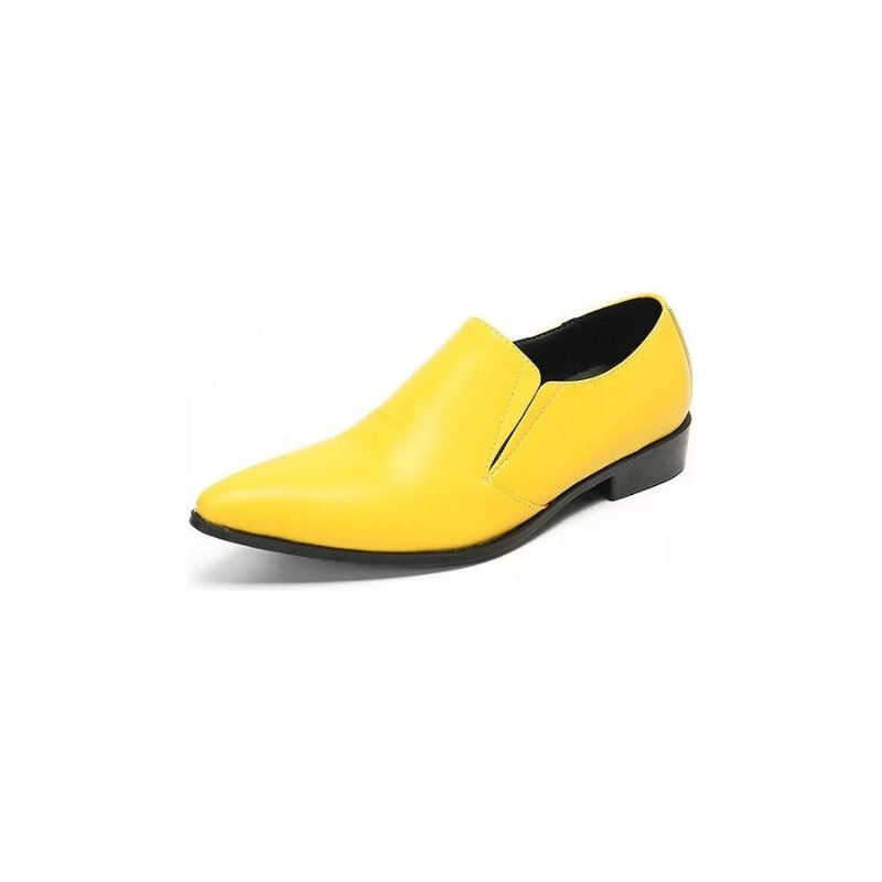 Herre Loafers Luksus Glatt Skinn Elegante Slip-on - Gul