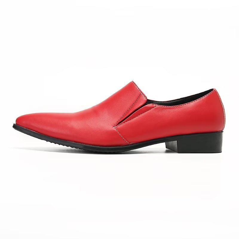 Herre Loafers Luksus Glatt Skinn Elegante Slip-on - Rød