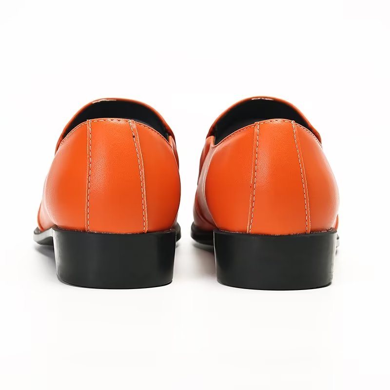 Herre Loafers Luksus Glatt Skinn Elegante Slip-on - Oransje