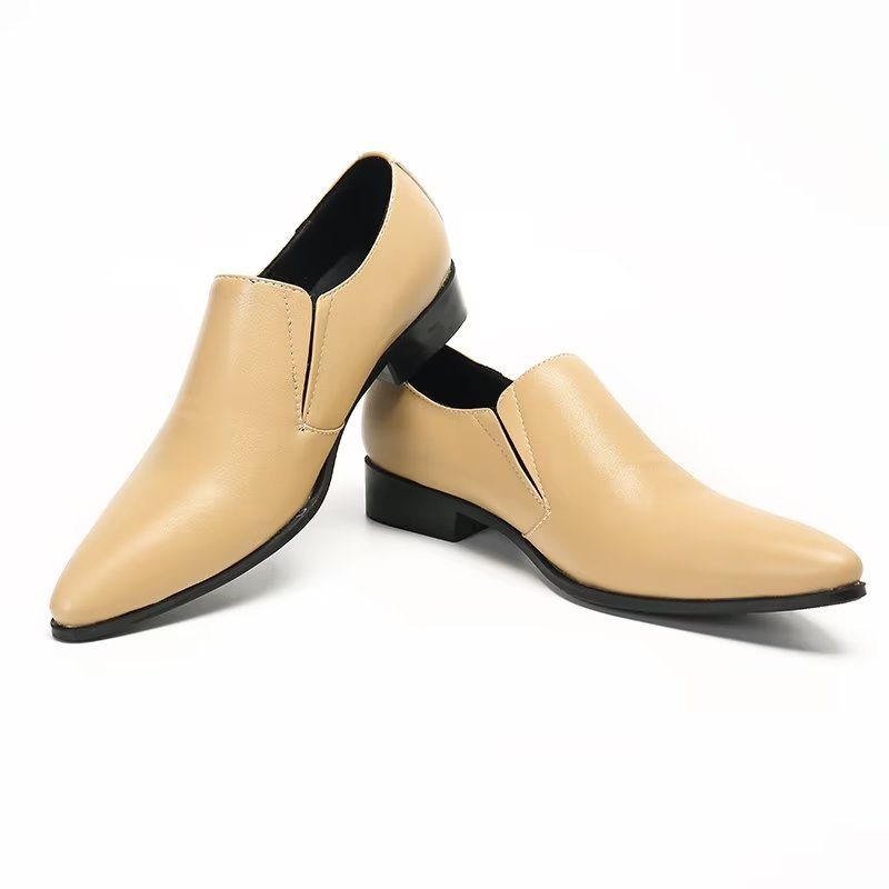 Herre Loafers Luksus Glatt Skinn Elegante Slip-on - Beige