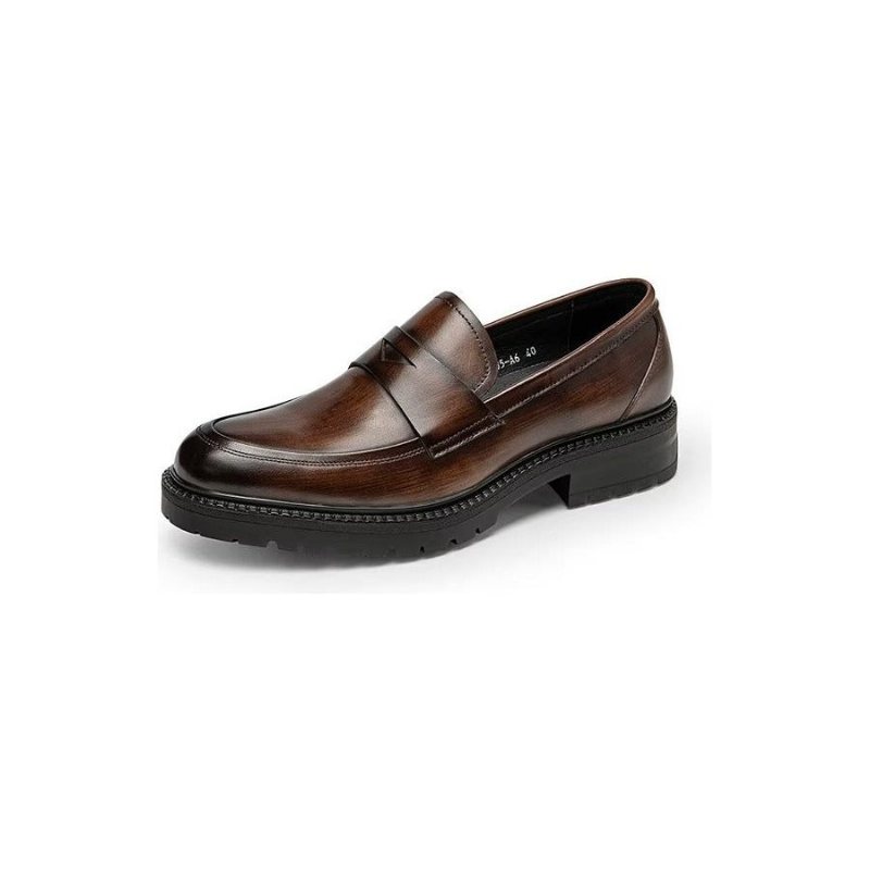 Herre Loafers Luksus Leather Chic Slip-on Sko - Kaffe