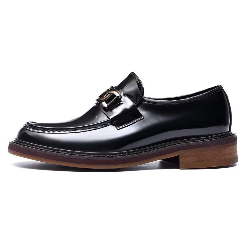 Herre Loafers Luksus Skinn Slip-on Sko - Svart