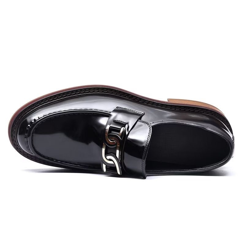 Herre Loafers Luksus Skinn Slip-on Sko - Svart