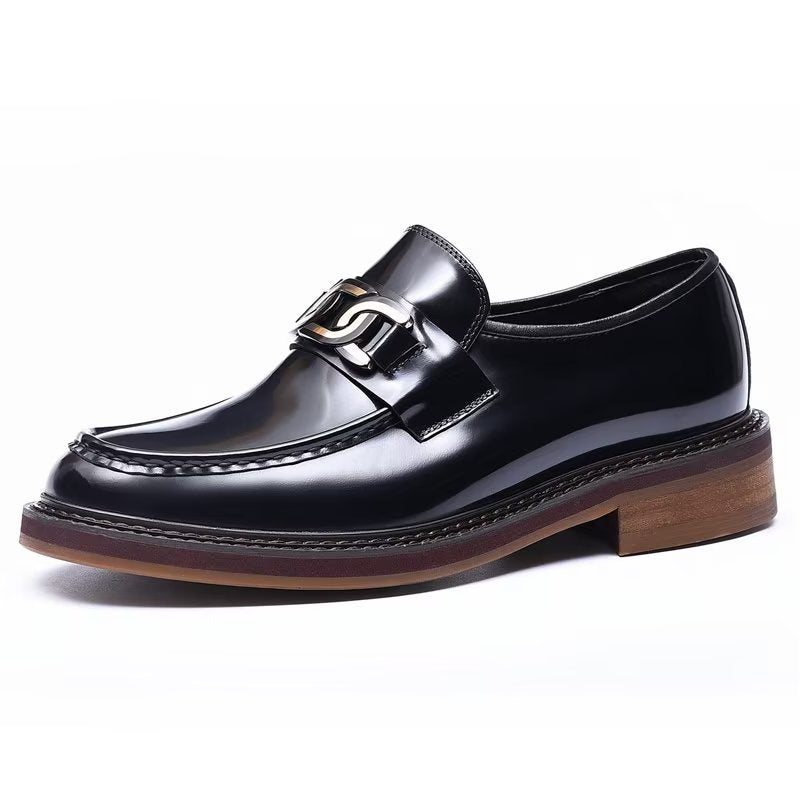 Herre Loafers Luksus Skinn Slip-on Sko - Svart