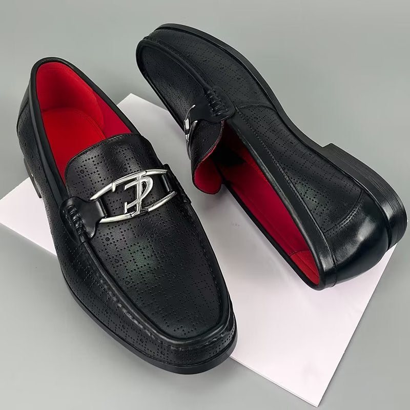 Herre Loafers Modish Ekte Skinn Slip On - Svart