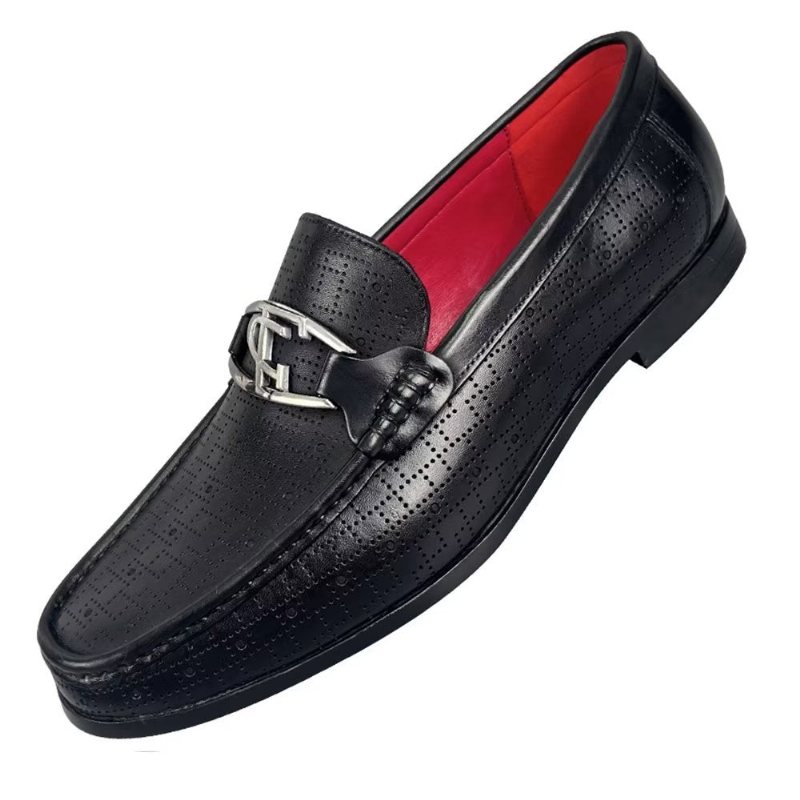 Herre Loafers Modish Ekte Skinn Slip On - Svart