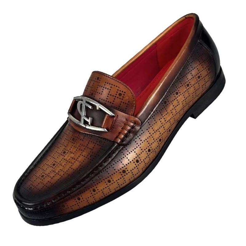 Herre Loafers Modish Ekte Skinn Slip On - Kaffe