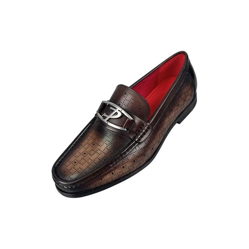 Herre Loafers Modish Ekte Skinn Slip On - Kaffe